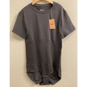 Pinsy Women’s Sz 2X Gray Butter Sculpt Tee Shapewear Shapesuit Bodysuit